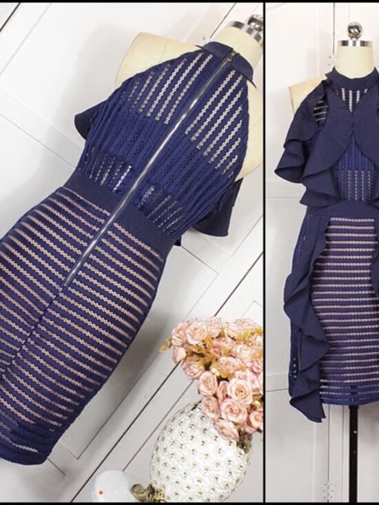 Sleeveless Ruffle Knit Dress - Picture 3 of 4